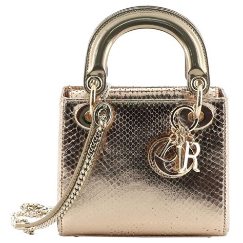 lady dior python gold|Dior handbags.